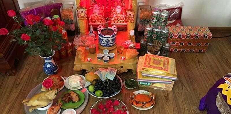 mâm cúng ngày thần tài