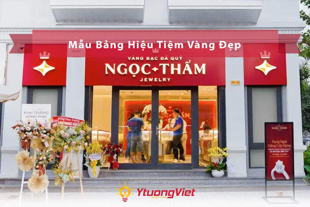 mẫu bảng hiệu tiệm vàng đẹp ngọc thẩm